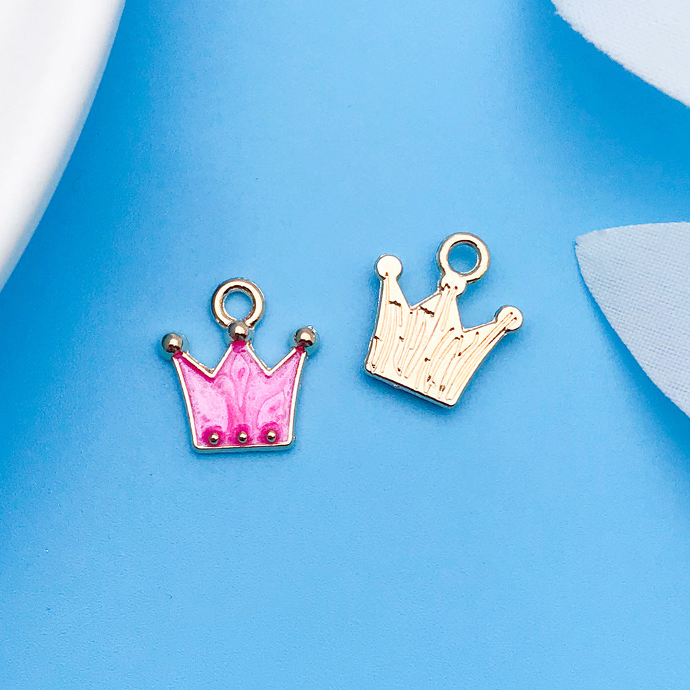 Wholesale Rose Red Drip Oil Cartoon Alloy DIY Necklace Bracelet Pendant